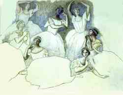 Group Of Dancers - Olga Kokhlova Is Lying In The Foreground