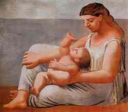 Woman With Child On The Seashore