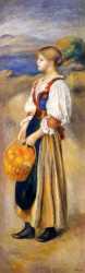 Girl With A Basket Of Oranges