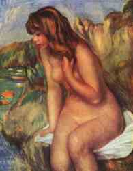 Bather Sitting In A Stone