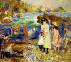 Children At The Edge Of The Sea With Gernessey