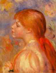 Girl With A Red Hair Ribbon