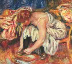 Woman Arranging Shoelaces