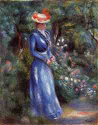 Woman In A Blue Dress (Garden Of Saint-Cloud)