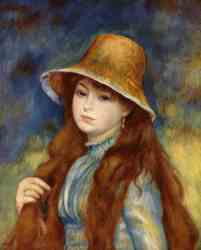 Young Girl In A Straw Hat 1