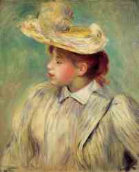 Young Woman In A Straw Hat 1