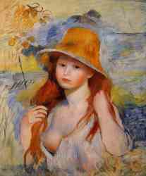 Young Woman In A Straw Hat 2