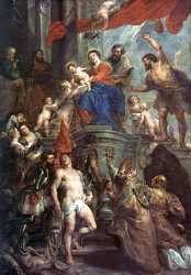 Madonna Enthroned With Child And Saints