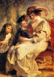 Helene Fourment With Two Of Her Children - Claire-Jeanne And Francois