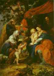 The St. Ildefonso Altar (Outer Wings) - The Holy Family Under The Apple-Tree