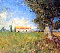 Farmhouses In A Wheat Field