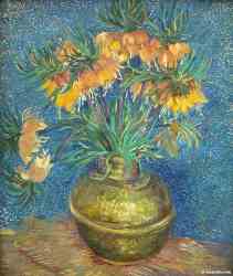 Crown Imperial Fritillaries In A Copper Vase