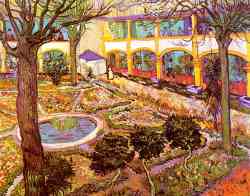 The Courtyard Of The Hospital In Arles