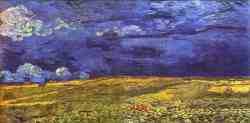 Wheat Field Under Clouded Sky