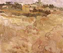 Wheat Fields With Auvers In The Background