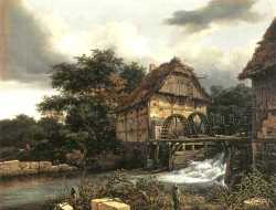 Two Water Mills And Open Sluice