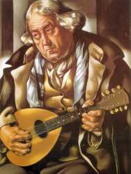 Old Man With Guitar - Tamara De Lempicka