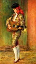 Young Guitarist Standing - Pierre Auguste Renoir