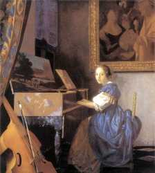 Lady Seated At A Virginal