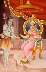 Devi Annapurna Giving Alms To Shiva