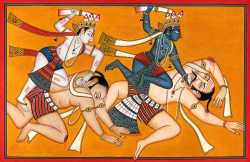 Krishna And Balarama Overpower The Wrestlers