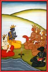 Rama And Lakshmana Confer With Sugriv Hanuman And Others