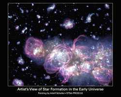 Artist’s View Of Star Formation In The Early Universe