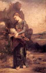 Thracian Girl Carrying The Head Of Orpheus On His Lyre