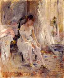 Woman Getting Dressed