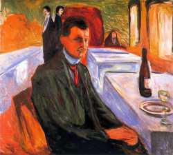 Self-Portrait With Bottle Of Wine