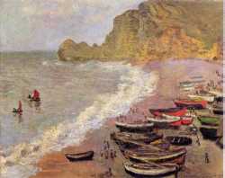 Beach At Etretat - 1883