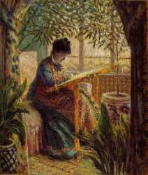 Camille Embroidering - 1875