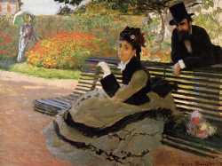 Camille On A Garden Bench - 1873