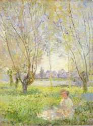 Woman Seated Under The Willows