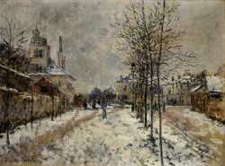 The Boulevard De Pontoise At Argenteuil - Snow Effect - 1875