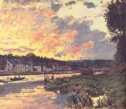 The Seine At Bougival In The Evening