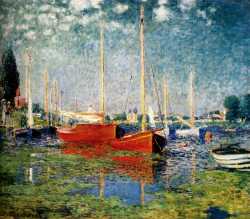 Red Boats At Argenteuil