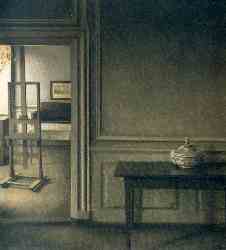 Interior With Easel And Punch Bowl