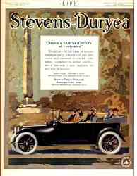 Life Magazine - Stevens-Duryea Auto - December 26 - 1912