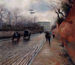 Street Scene In Autumn