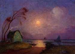 Cottage In The Moonlight In Briere