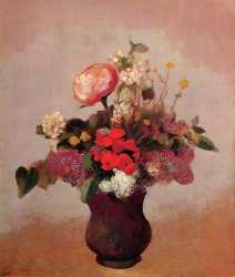 Flowers In A Brown Vase