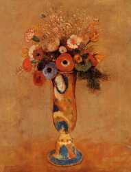 Wildflowers In A Long Necked Vase