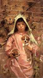 Girl With Puppies