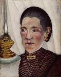 Portrait Of The Artist-s Second Wife With A Lamp