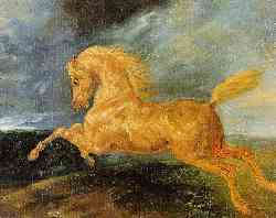 A Horse Frightened By Lightening