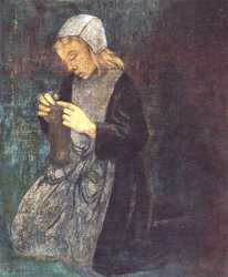 Young Breton (the Little Knitter)