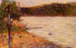 Bathing At Asnieres - Banks Of A River