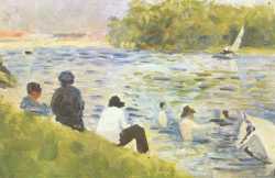 Bathing At Asnieres - The Bank Of The Seine