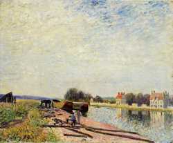 Barges On The Loing At Saint-Mammes